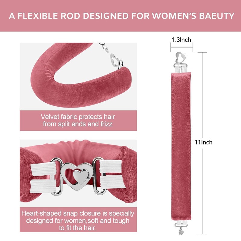 Togayu Heatless Curls Overnight Set - Jumbo Overnight Hair Curlers to Sleep In, Soft Velvet Hair Rollers for Women, No Damage Curls Styling Tools 8pcs - Image 2